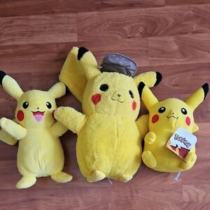 (3) Pikachu Plush Bundle